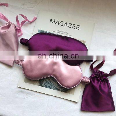 OEM Wholesale Eyemask Slaapmasker Luxe Purple Night Sleeping Mask Silk Satin Sleepmask With Logo Box
