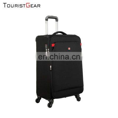 Zipper luggage black/blue/red/gray multi-functional business luggage waterproof materials trolley bags