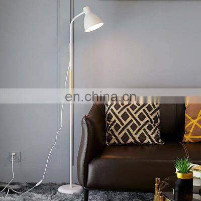 Simple Black Standing Lamp Wrought Iron Bedroom LED Standing Reading Floor Lamp For Living Room