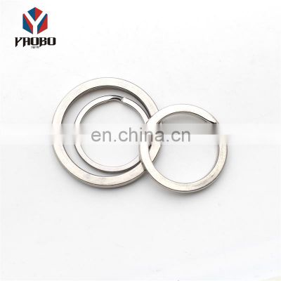 Moderate Price Stainless Steel Flat Custom Keychain Accessories Holder Split Ring For Bag