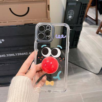 2022 New Cartoon Clown Red Nose Bracket I Phone 11 Pro Max For Apple 12/13/7/8P Max Girly X XR XS PU Mobile Phone Cover photo-4