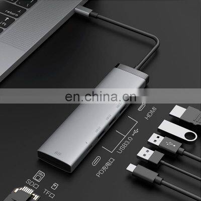 Miiiw 7 in 1 Type-C Hub Converter 100W PD Power Supply USB3.0 Interface SD/TF Card 4K HD Video Output Portable photo-3