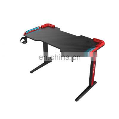 Wholesale Gaming Pc Desk Computer Racing Table With RGB Led Lights Gaming Table For Silla De Escritorio Gamer photo-2