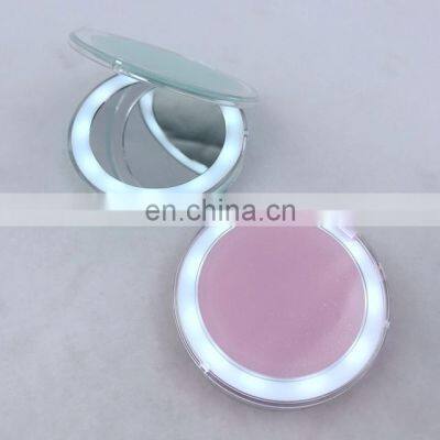 Handheld Small Portable Pocket Led Cosmetic Mirror with Light for Makeup