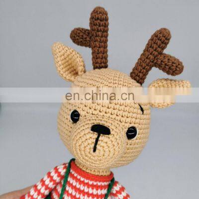 Crochet Reindeer Deer Amigurumi Toy Handmade Stuffed Animal Baby Gift Newborn Toddler Present Cheap Wholesale photo-3