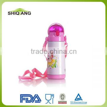 Children straps thermos bottle with various spray painting,BL-1042