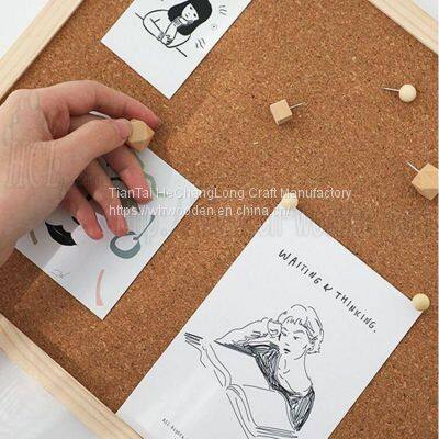Original Wooden Retro Thumbnails Creative DIY Cork Message Board Convenience Nails, Push Nails, Wooden I-shaped Nails photo-4