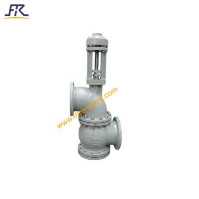 WCB body Gear box operating three way commutation  Alumina slurry globe valve FRJ543Y