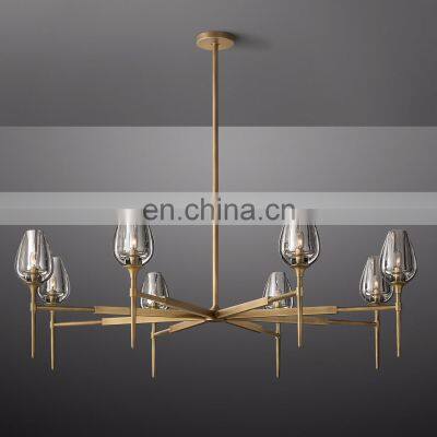 Modern luxury large home foyer living room hang lamp modern luxury chandeliers & pendant lights 2024 INTRODUCING TULIP