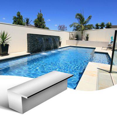 Gardening Outdoor Wall Decorative Water Descent Stainless Steel 304 Swimming Pool Water Curtain Fountain Waterfalls