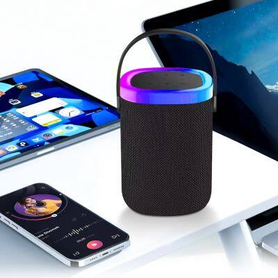 RGB light party  wireless speaker singing microphone and portable mini bluetooth audio sound system karaoke set