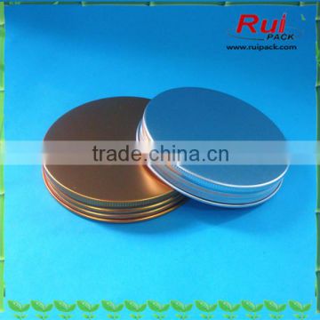 Big silver aluminum cap for plastic PET cream jar,89mm silver aluminum lid