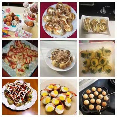 Wholesale Cast Iron Uncoated Meatballs Octopus Meatballs Pan 15 Hole Uncoated Non-stick Barbecue Machine Thickened Frying Pan photo-3