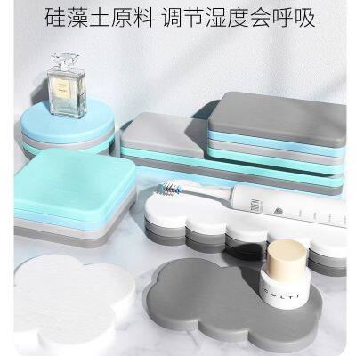 Irregular Shape Water-absorbent Diatomite Stone Mats for Bathroom