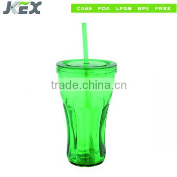 single wall coffee tumbler with straw