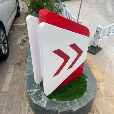 SINOPEC Gas Station Illuminated Entrance/Exit Lightbox With Acrylic Panel, Directional Arrow, and Vacuum-formed Advertising Sign photo-3