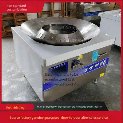 Deep-frying Appliance for Stinky Tofu, Deru 8kw Electromagnetic Bean Curd Puff Fryer, Custom-made Commercial Deep Fryer With Bell Mouth photo-3