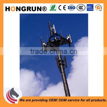 Hot dip galvanized steel communication tower with two platform