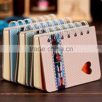 The new Valentine love-heart coil memo pad Hard shell hardcover specification 110*90mmn weight 80g fashionable design for lovers