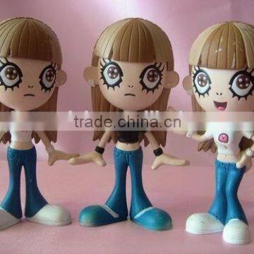 customized soft cartoon girl vinyl figure toy