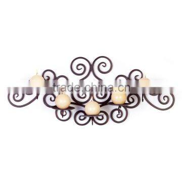 Hot Sales Home Decorative Hanging Metal Crafts Wrought Iron Wall Candle Holder