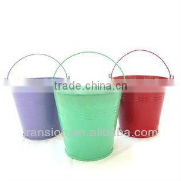 4" tin bucket galvanized metal bucket for decoration