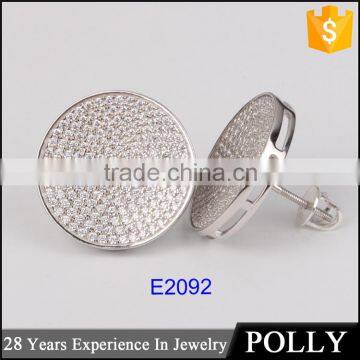 Hot direct sale fashion white zircon 925 silver jewelry stud earring set from china