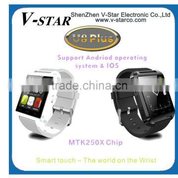 BT4.0 iOS Android Smart Watch with 1.3MP Camera and Leather Strap