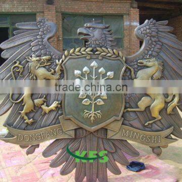 Vivid bronze eagle relief