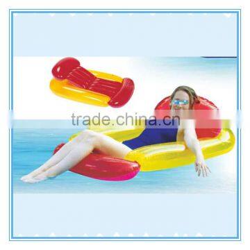 PVC inflatable lounge, floating rest lounge bed