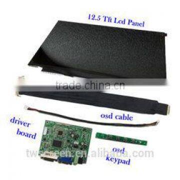 12.5- inch Operational panel display (TWS125DHW-I) with Lcd Driver board kits