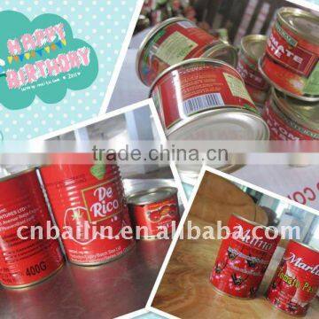 800gtinned tomato paste green GC mass food