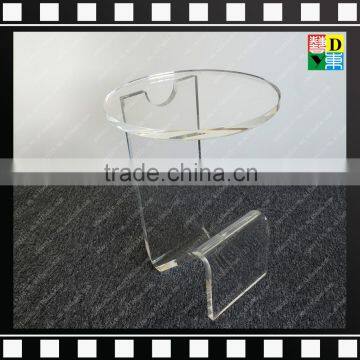 2016 Modern Creative Clear Acrylic Living Room Coffee Table With Brochure Holder for Office/home/hotel From China photo-2