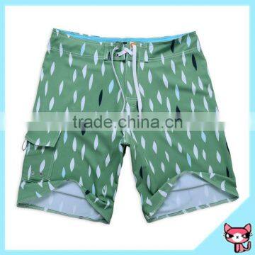 New fashion green teen boy beach shorts