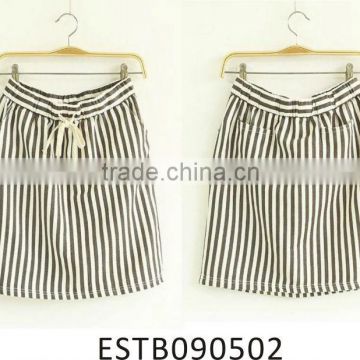 Ladies cotton traditional long vertical striping skirt