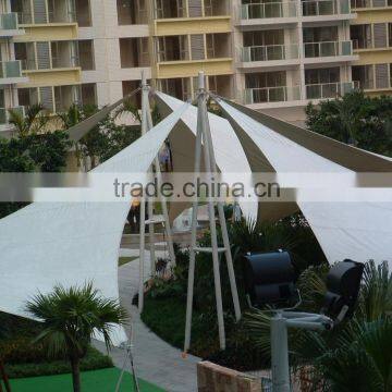 energy saving FERRARI PVC coated fabric Tensioned structure sumerhouse with steel frame as an accessorial building tent