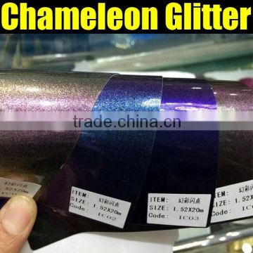 Chameleon Glitter Vinyl Car Sticker Design 1.52m*20M/Roll