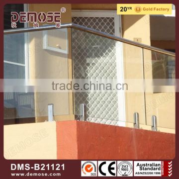 tempered glass deck railing/tempered glass railing clamp