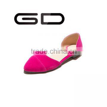 GD stylish concise pointed toe comfortable durable soft bottom flat shoes for ladies