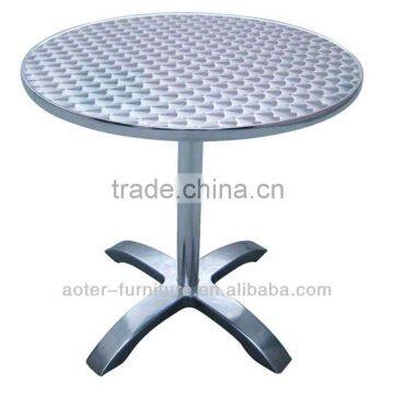 Modern Garden brushed aluminum dining table design