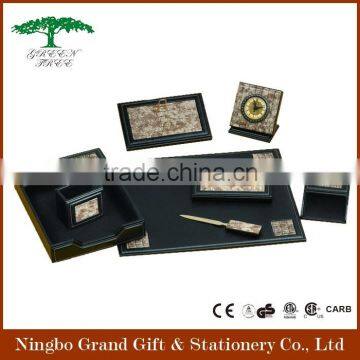 Top Quality Modern Desktop PU Leather Office Desk Organizer photo-4