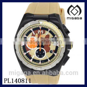 Fashion Cruise Camouflage Watch Chronograph PVD Coated Mens Sport Watch