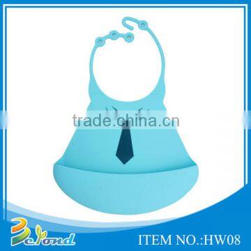 Wholesale cheap promotion plain easy to clean silicone baby bib