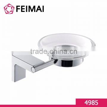 China Suppier High Quality Brass Chrome Glass Soap Holder Dish