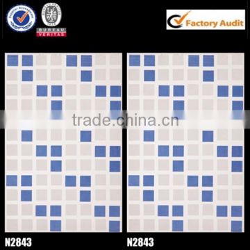 mosaic design interior bathroom wall tiles in blue color