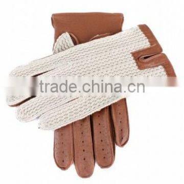 Men's Unlined Crochet Back Driving Gloves AP-6509