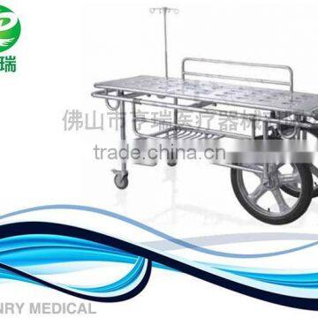 Hospital Stainless Steel Patient Transfer Emergency Stretcher With Two Big Wheels photo-2