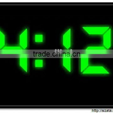 digital clock 7 segment led screen with green