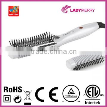 2016 100-240v Far infrared electric hair straightening comb with Negative Ion generating function