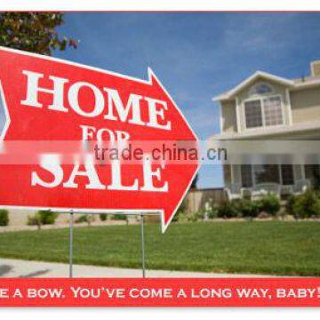 Custom real estate corrugated plastic signs